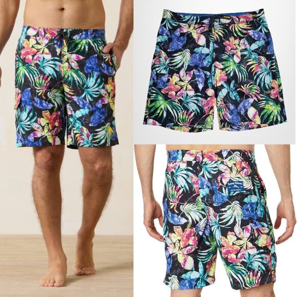 Tommy Bahama Baja Hasta La Fuego 9-Inch Boardshorts Mens Large Lined Swim Trunks - Picture 1 of 16